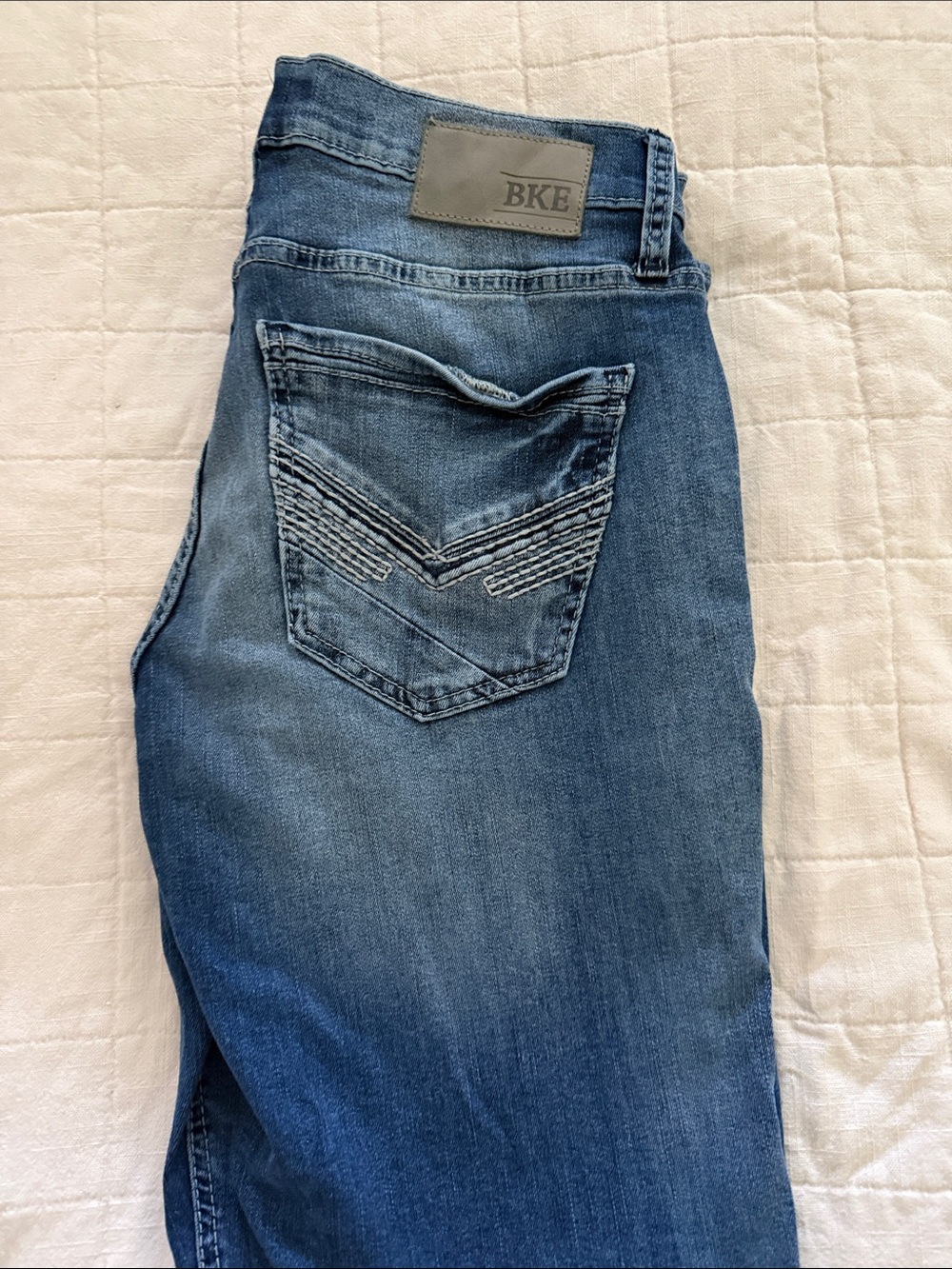 BKE Men’s Blue Relaxed Denim Jeans - Faded Wash